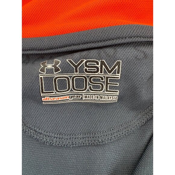 Under Armour Youth Medium Gray Full Zip Athletic Jacket With Orange Zipper/Logo - Picture 10 of 10